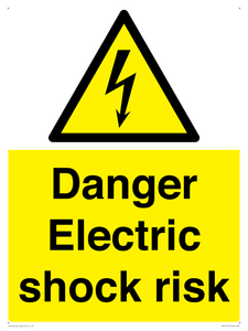 Danger Electric shock risk